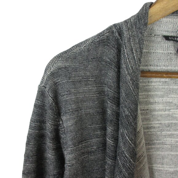 Eileen Fisher Cardigan Jacket Cascading Charcoal Organic Cotton Size L MSRP $ 24 - Picture 4 of 7
